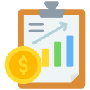 Financial report delivery icon